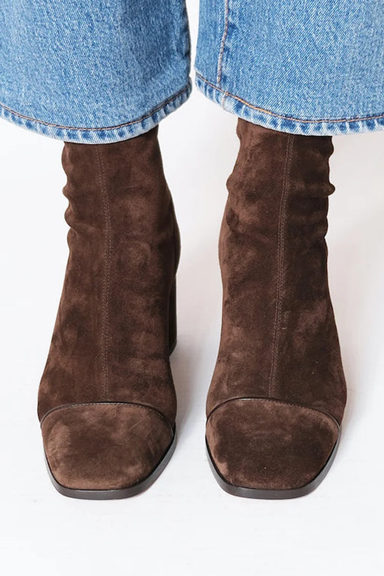 Botas de tacón cuadrado para mujer