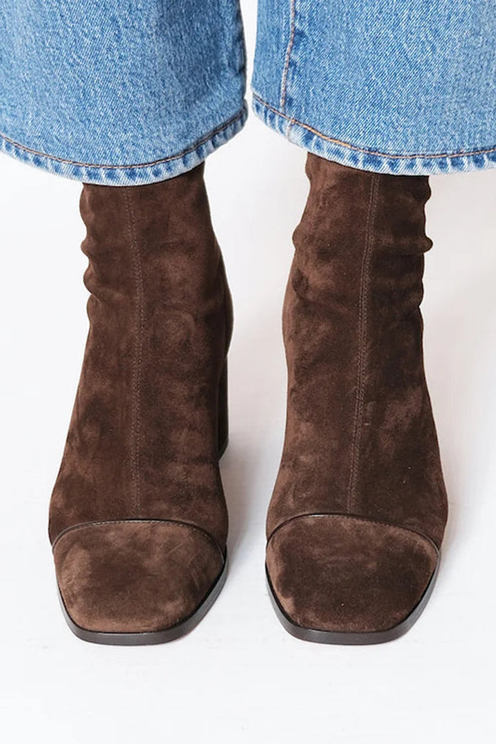 Botas de tacón cuadrado para mujer