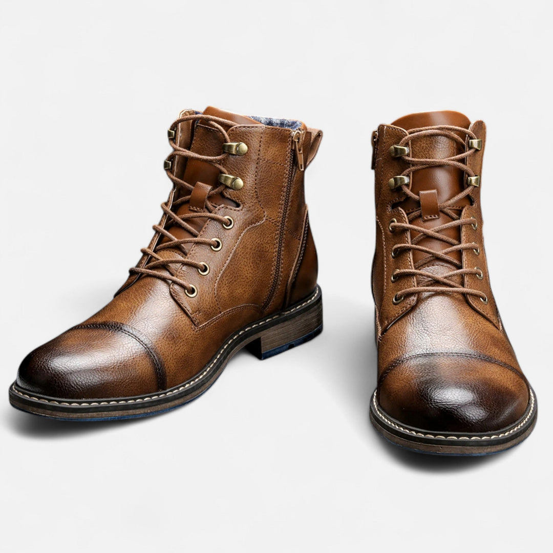 Botas de cuero ligeras para hombre de primavera
