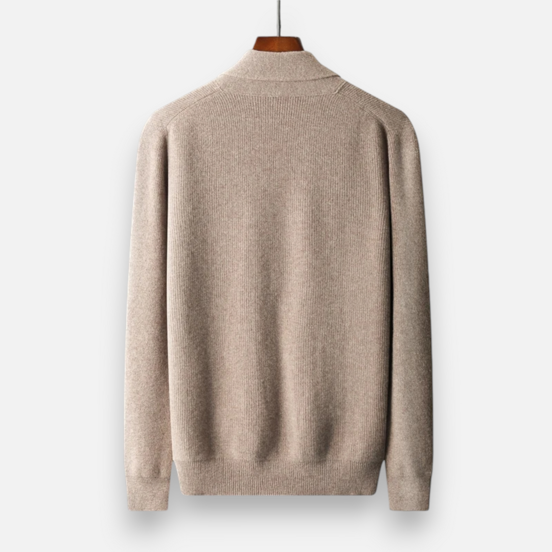 Men’s Merino Wool Suit-Collar Cardigan