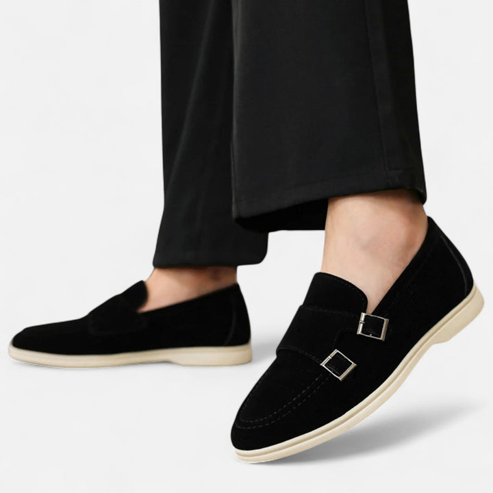 Herre ruskind monk strap loafers – Slip-on elegance