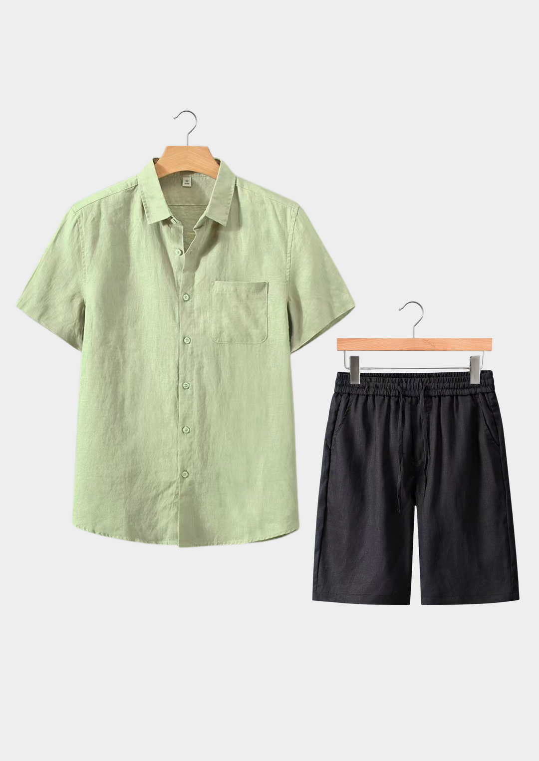 Short Sleeve Summer Set – Mint Green Black