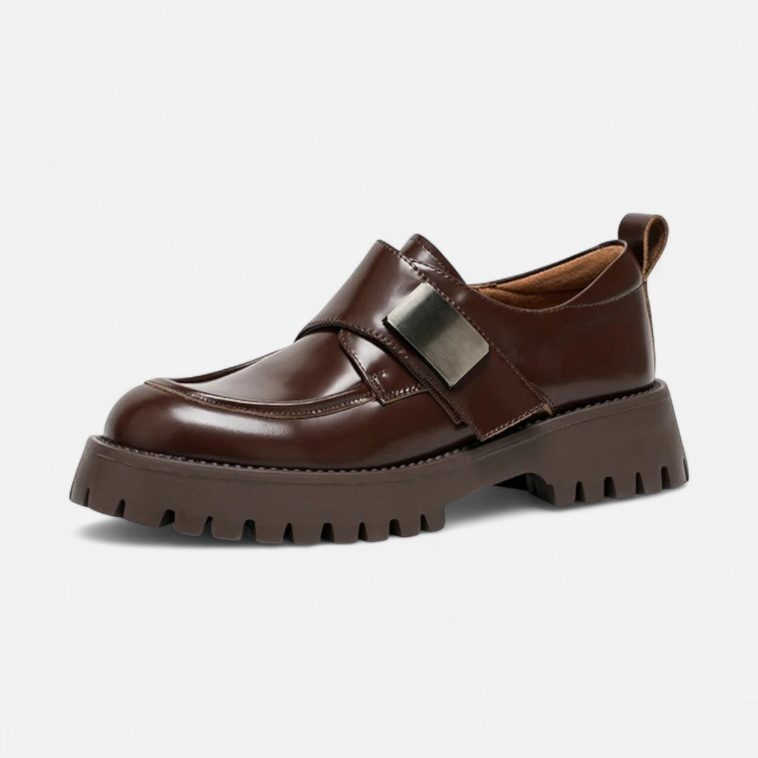 Ballerines derby en cuir pour femmes