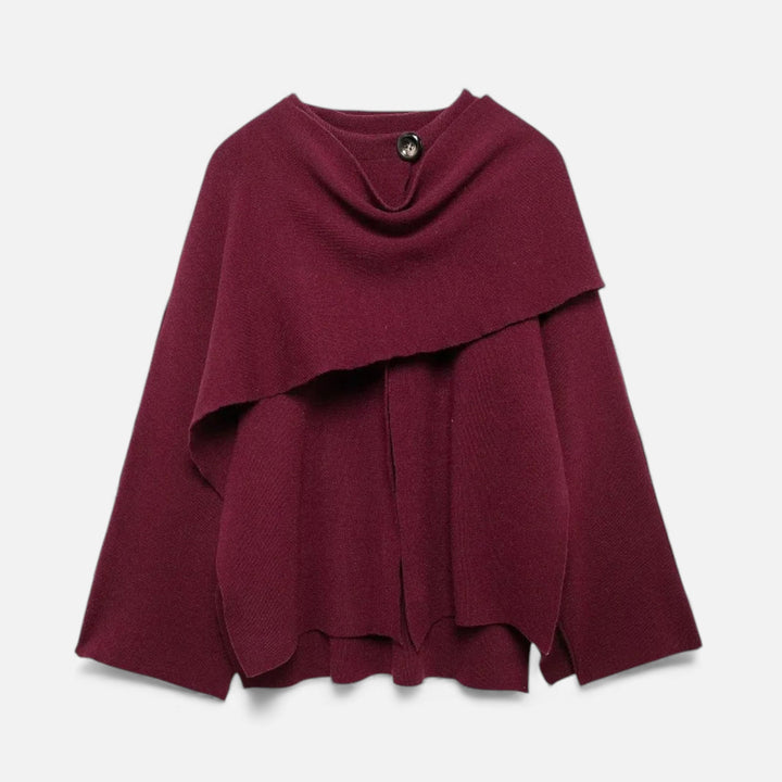 Dame Elegant Uldfølelse Poncho Cardigan