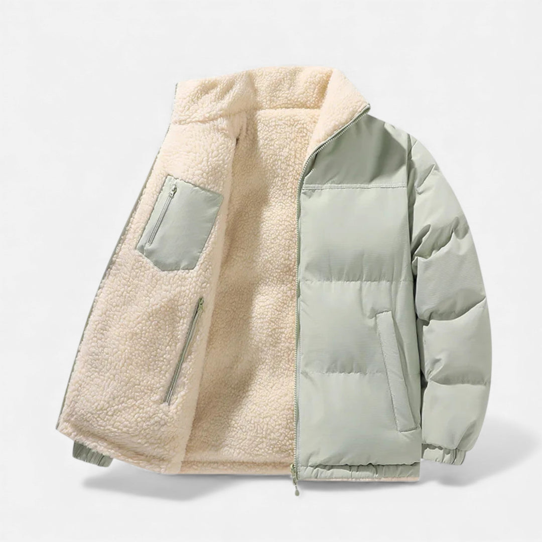 Men’s Plush-Lined Thick Winter Puffer Jacket