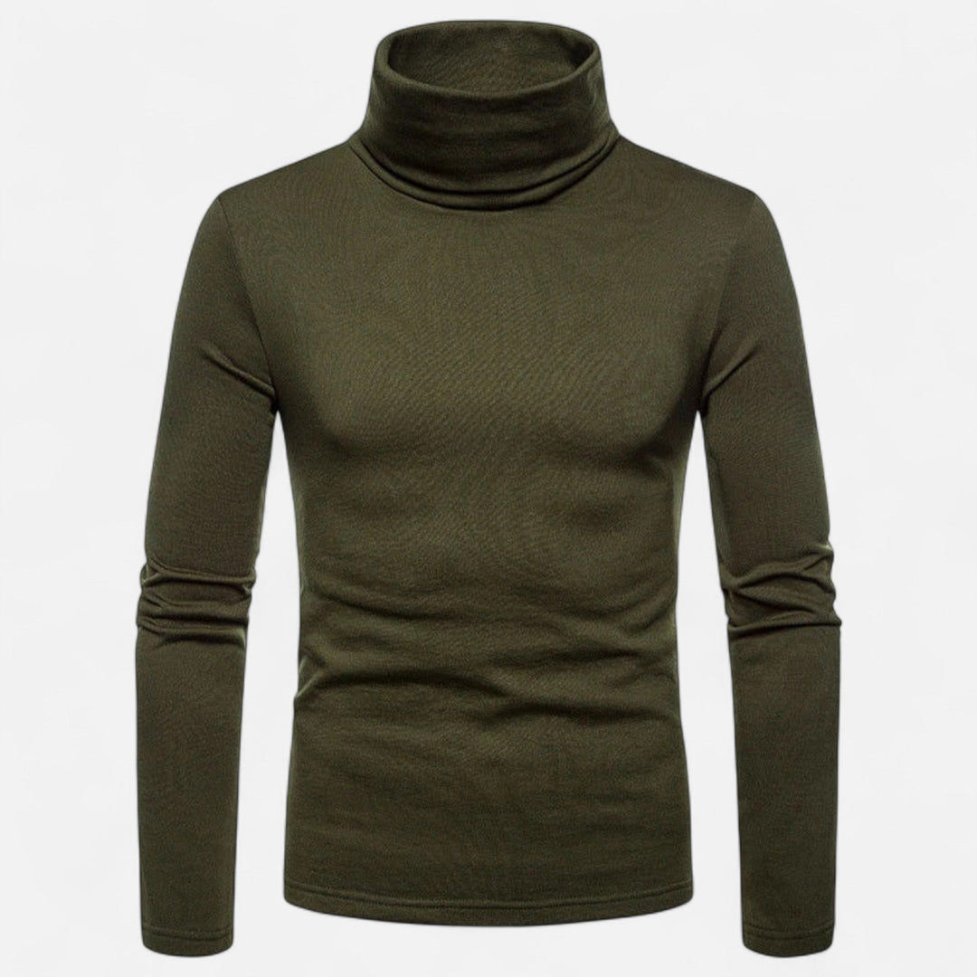 Men’s Slim Fit Turtleneck Sweater – Autumn Winter Stretch