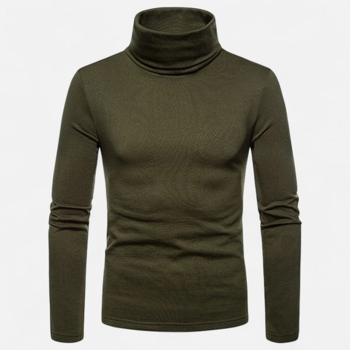 Men’s Slim Fit Turtleneck Sweater – Autumn Winter Stretch