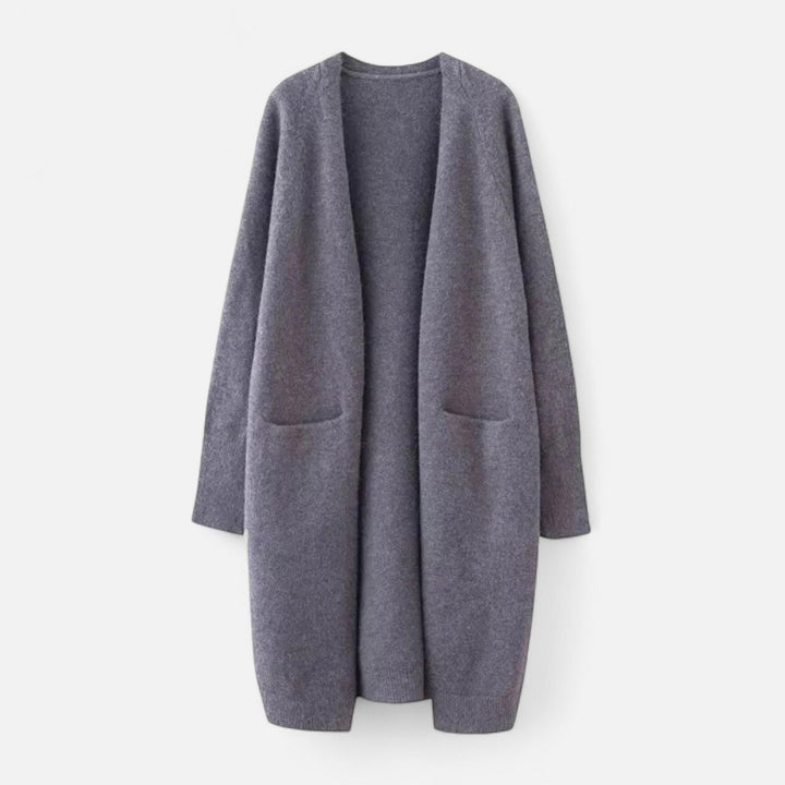 Cardigan gros tricotat pentru femei – decolteu în V, căldură de toamnă