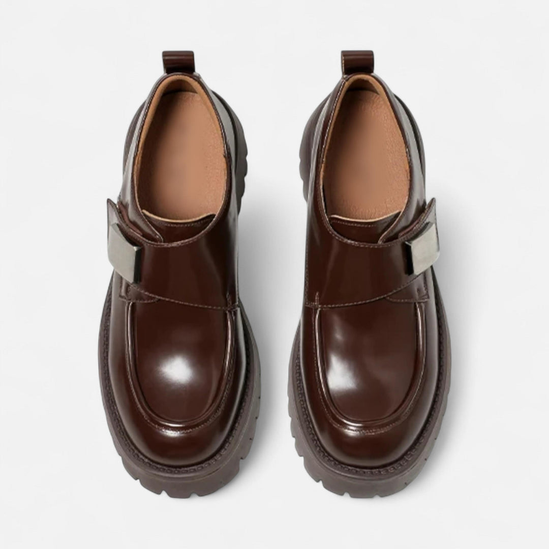 Ballerines derby en cuir pour femmes