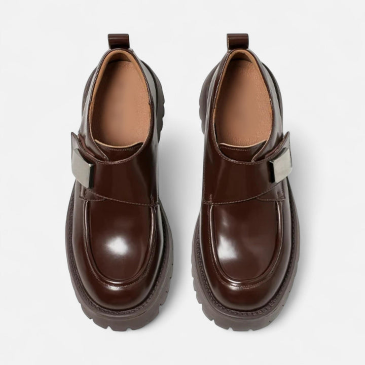 Ballerines derby en cuir pour femmes