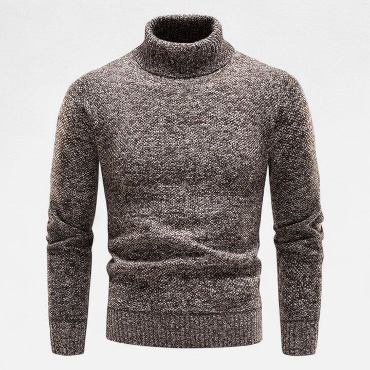 Men’s Knitted Turtleneck Sweater – Thick Winter Warmth