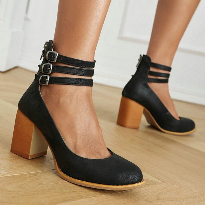 Sandali con tacco a tripla fascia da donna