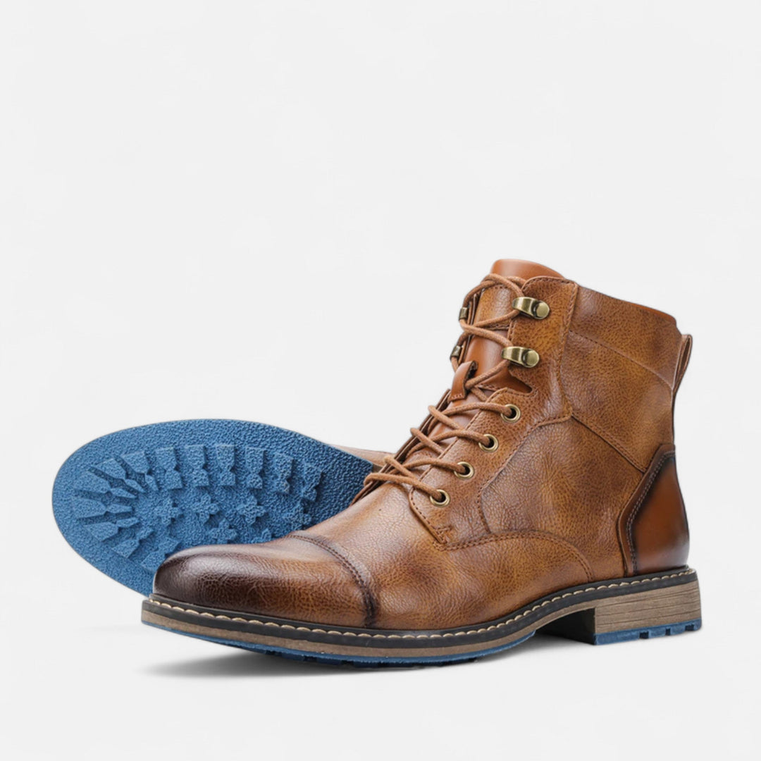 Botas de cuero ligeras para hombre de primavera