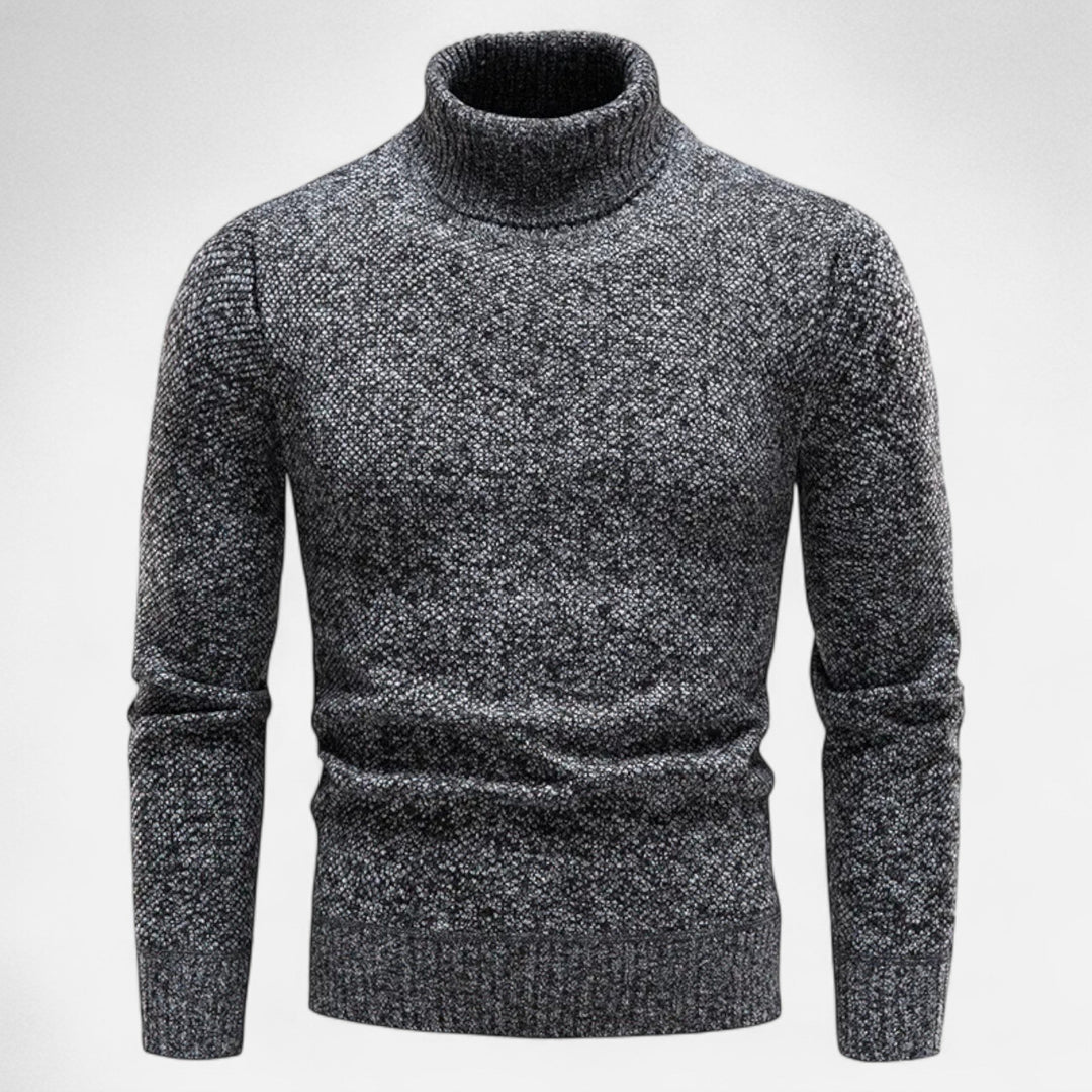 Men’s Knitted Turtleneck Sweater – Thick Winter Warmth