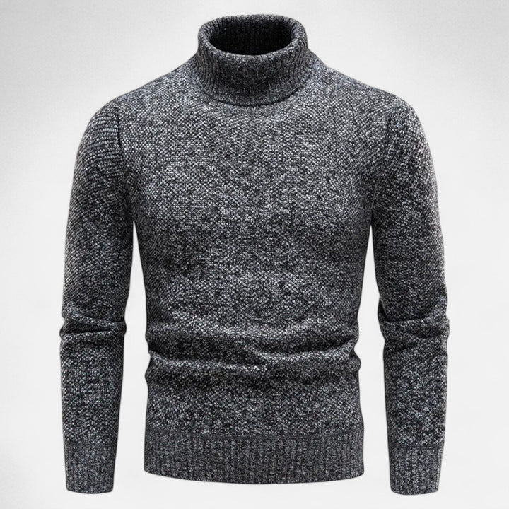 Men’s Knitted Turtleneck Sweater – Thick Winter Warmth