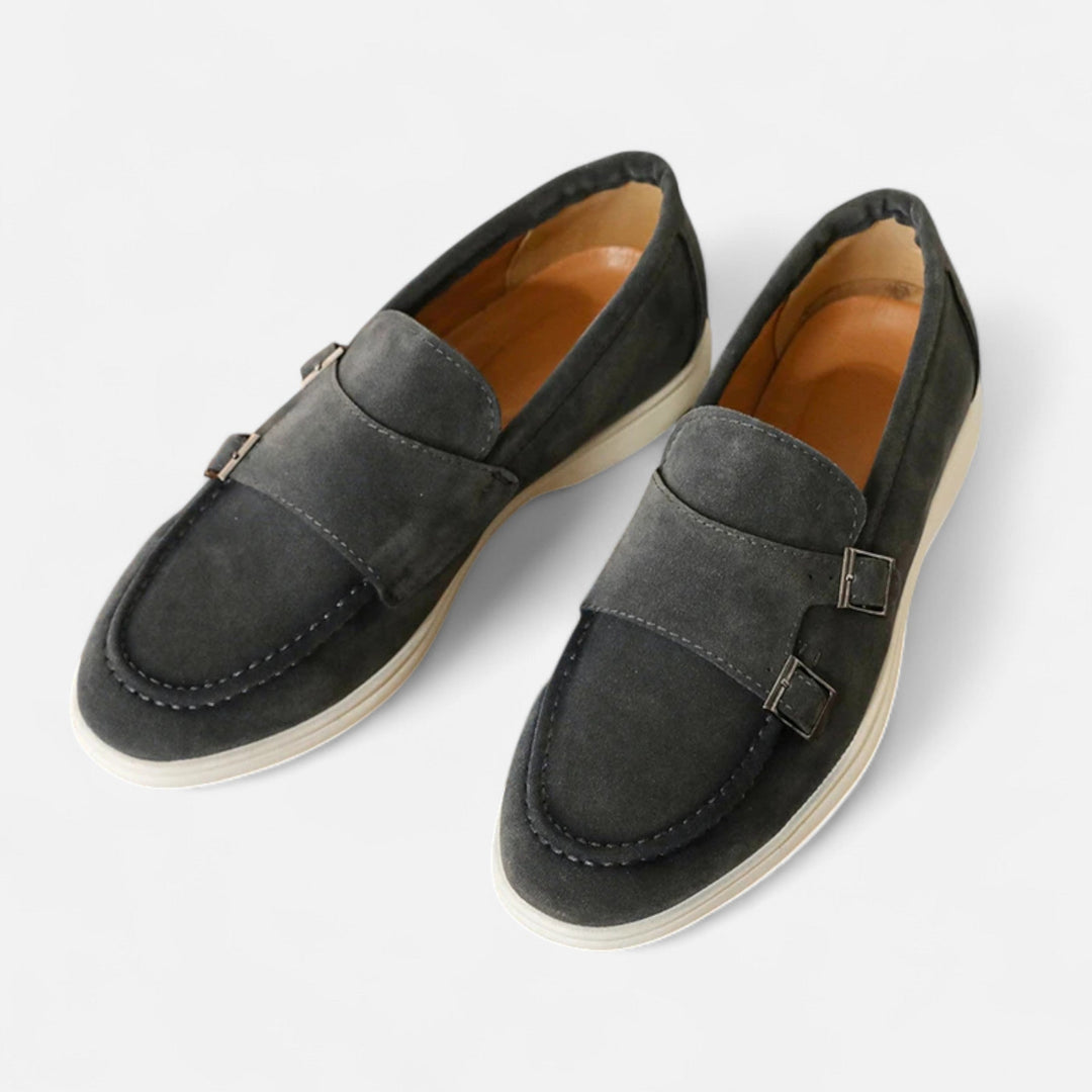 Herre ruskind monk strap loafers – Slip-on elegance