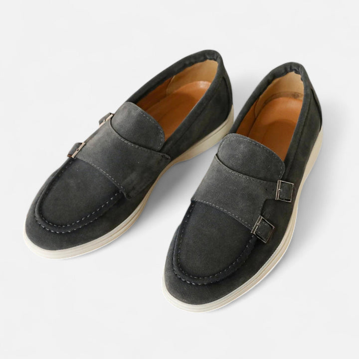 Herre ruskind monk strap loafers – Slip-on elegance