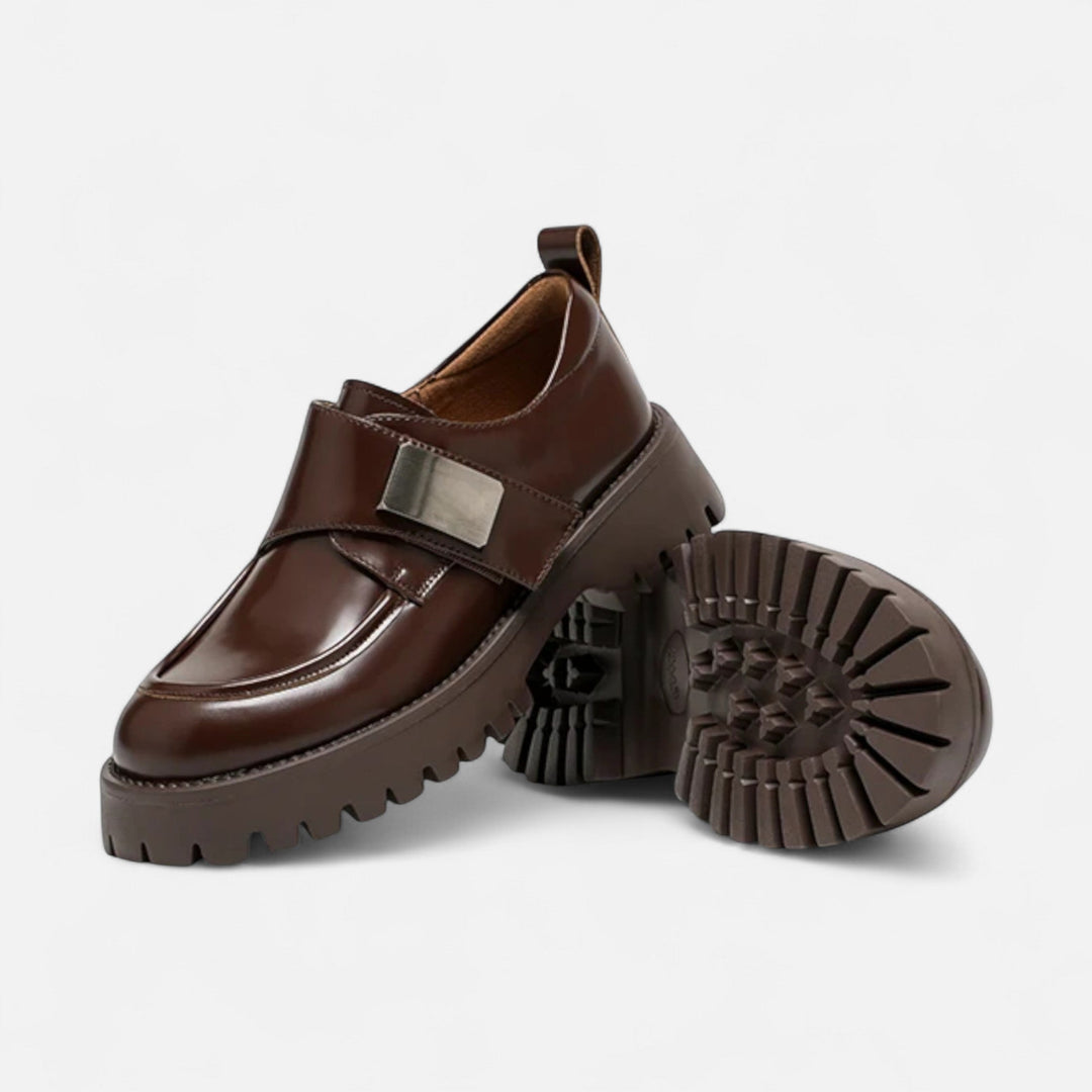 Ballerines derby en cuir pour femmes