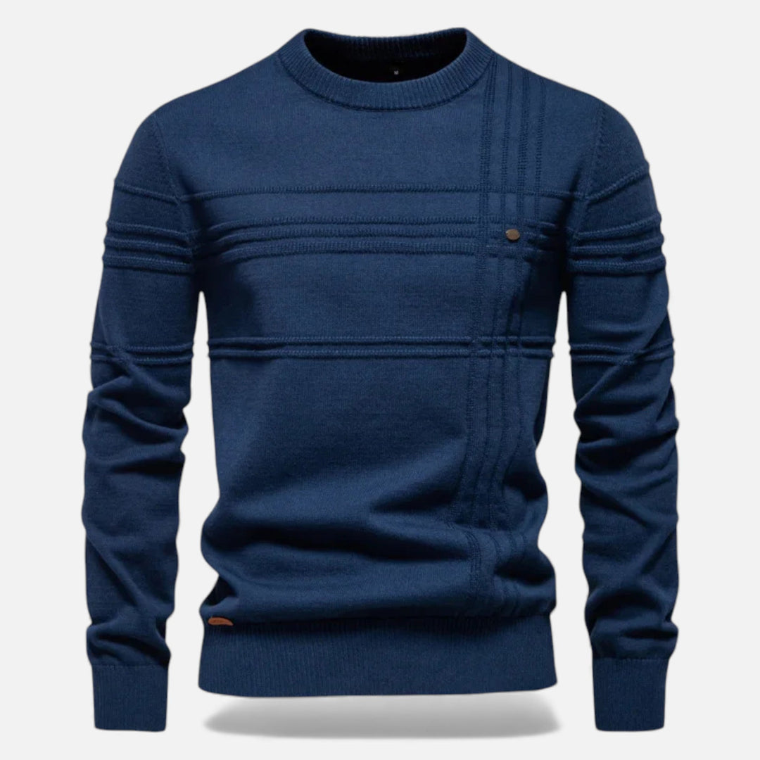 Maglione da uomo slim fit in maglia strutturata