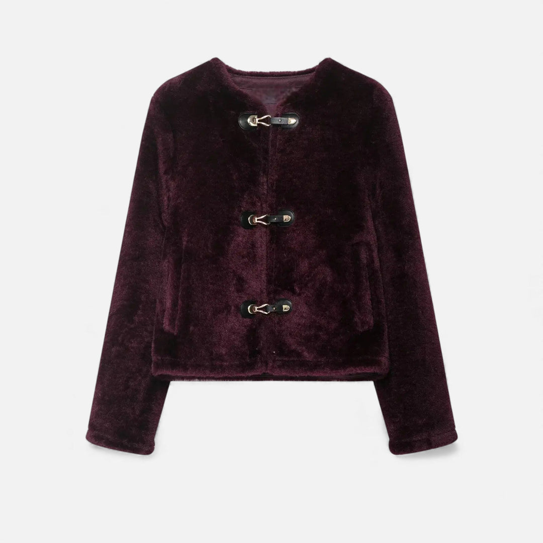 Women’s Faux Fur Toggle Button Jacket