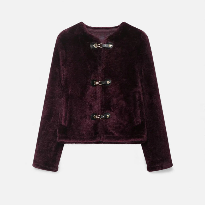 Women’s Faux Fur Toggle Button Jacket