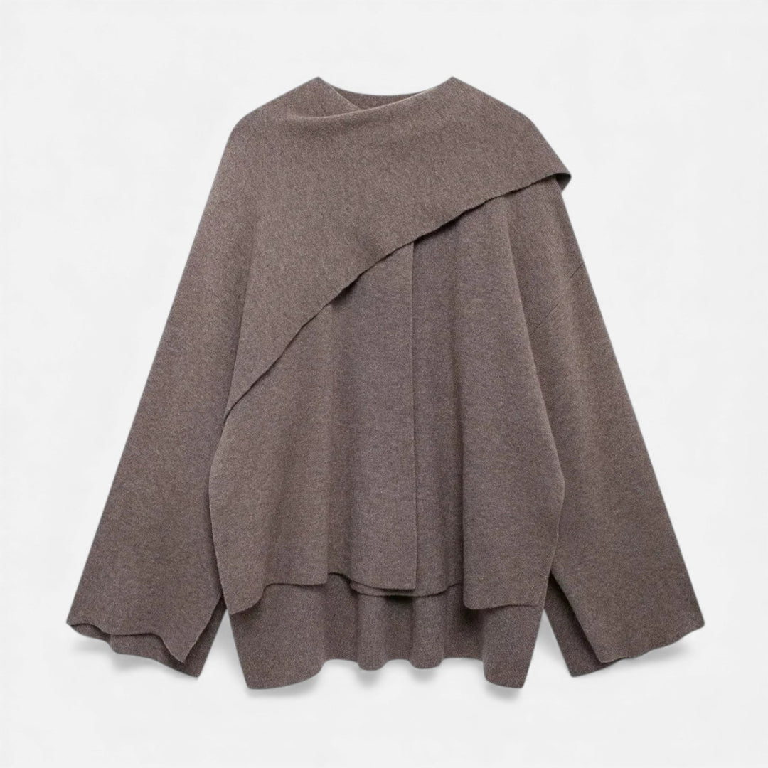 Dame Elegant Uldfølelse Poncho Cardigan