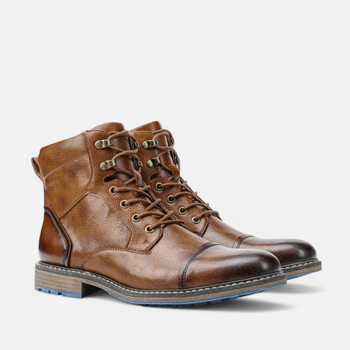 Botas de cuero ligeras para hombre de primavera