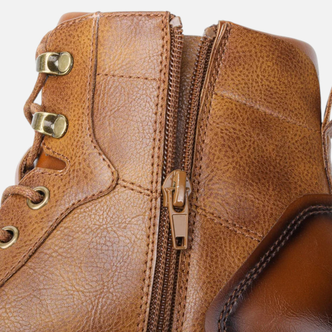 Botas de cuero ligeras para hombre de primavera