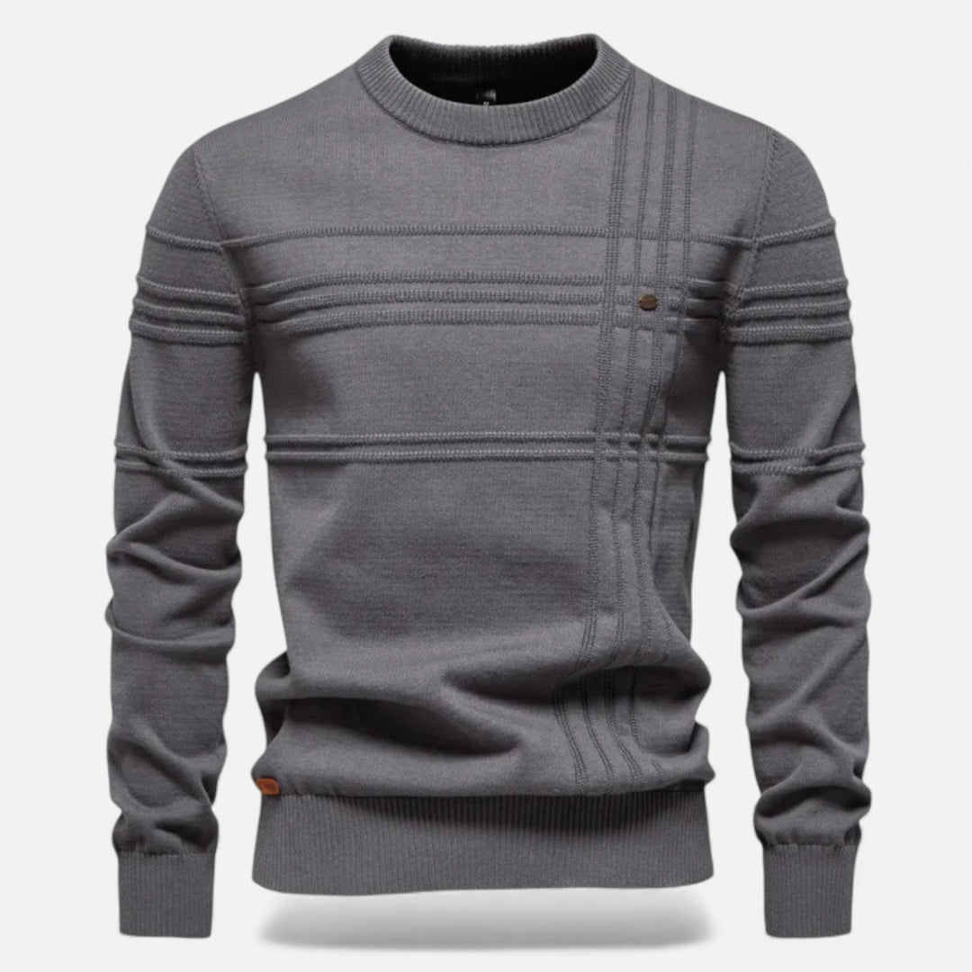 Maglione da uomo slim fit in maglia strutturata