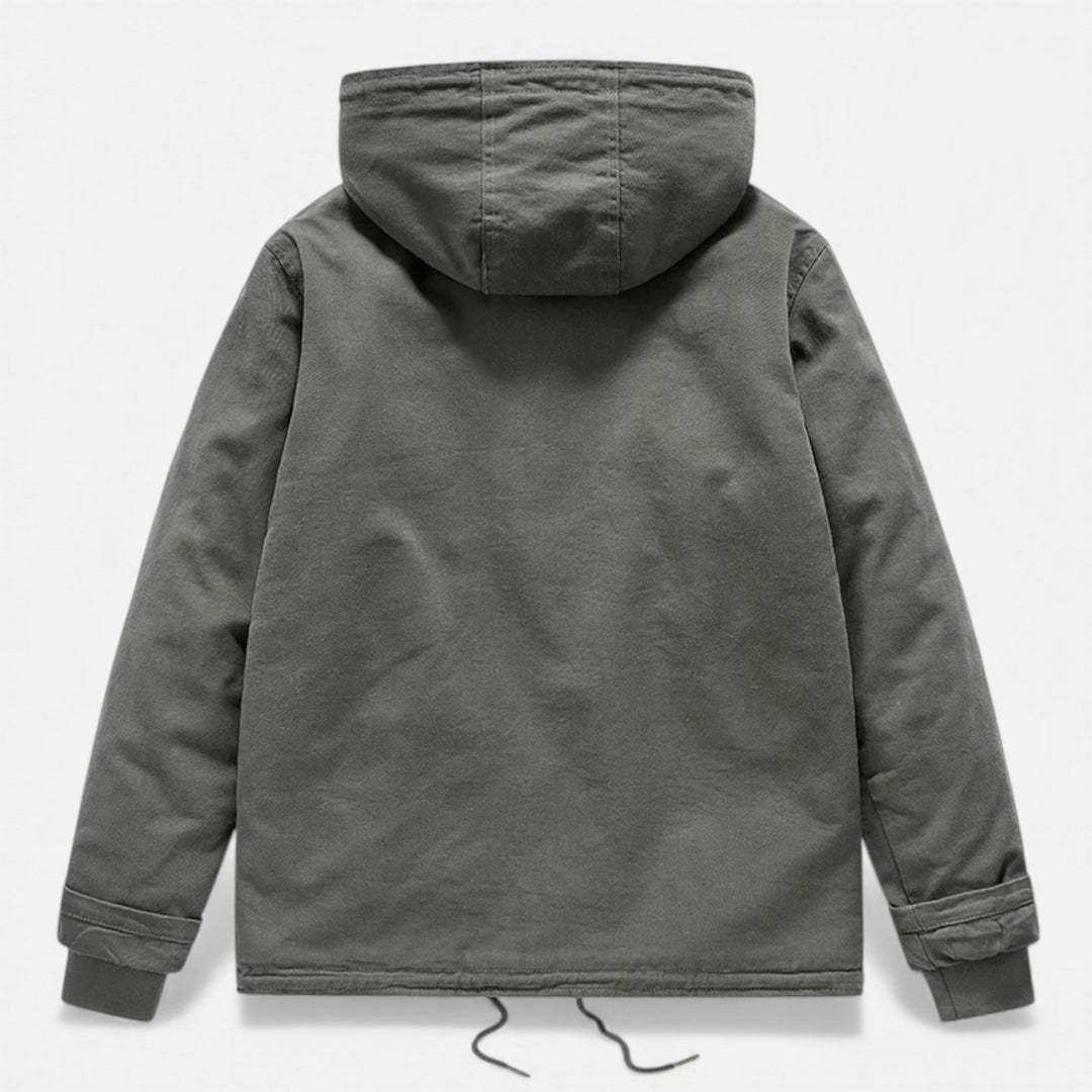 Men’s Lamb Fleece Hooded Winter Coat