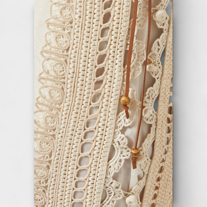 Woven Hollow Organza Maxi Dress