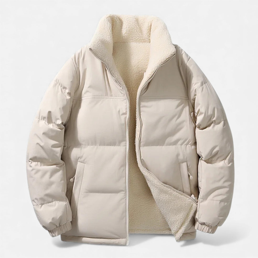 Men’s Plush-Lined Thick Winter Puffer Jacket