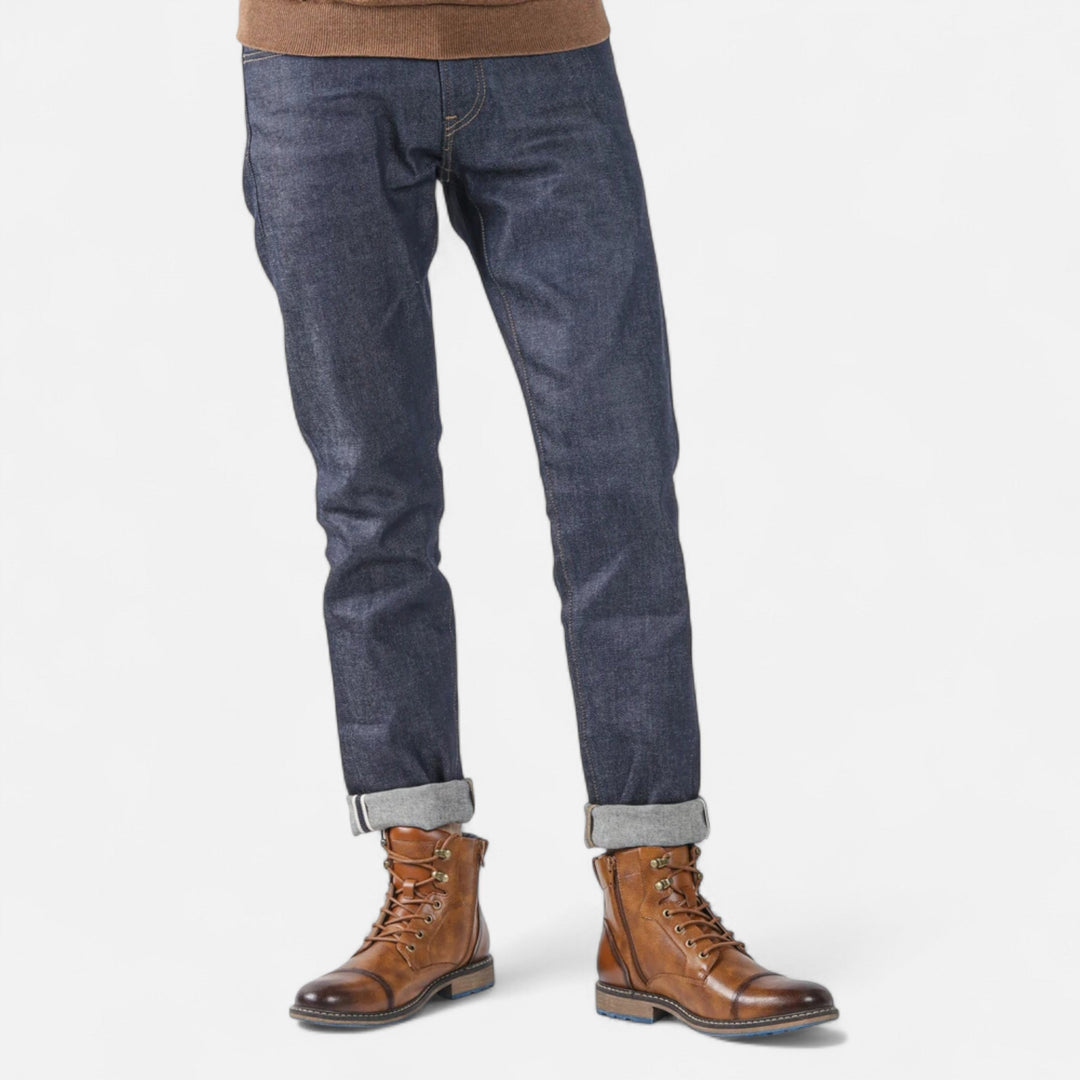 Botas de cuero ligeras para hombre de primavera