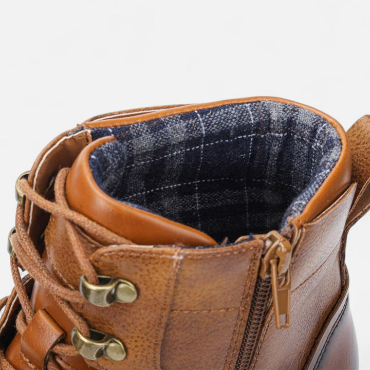Botas de cuero ligeras para hombre de primavera