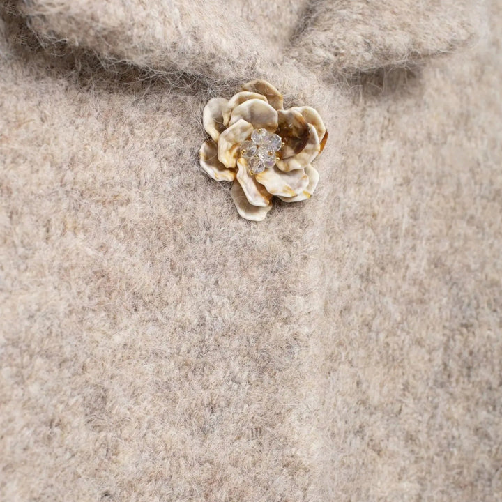 Cardigan con bottoni floreale da donna
