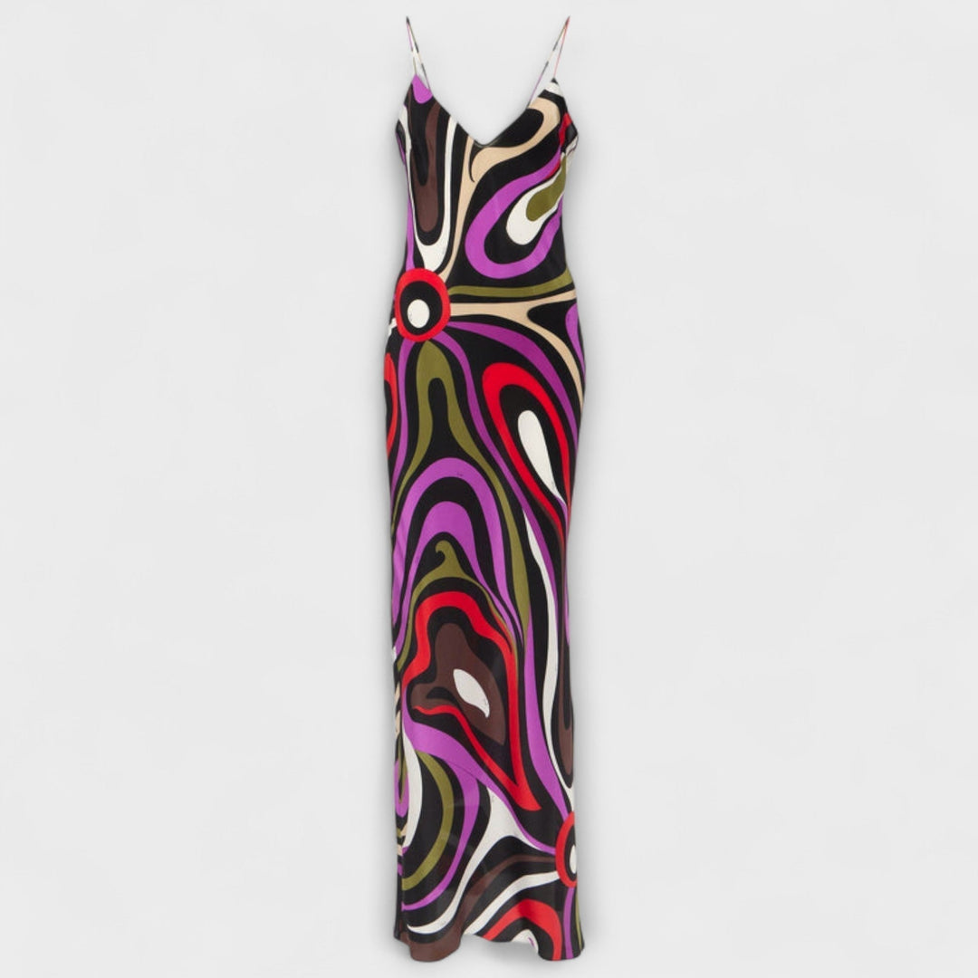 Maxi Dress in Marble Print