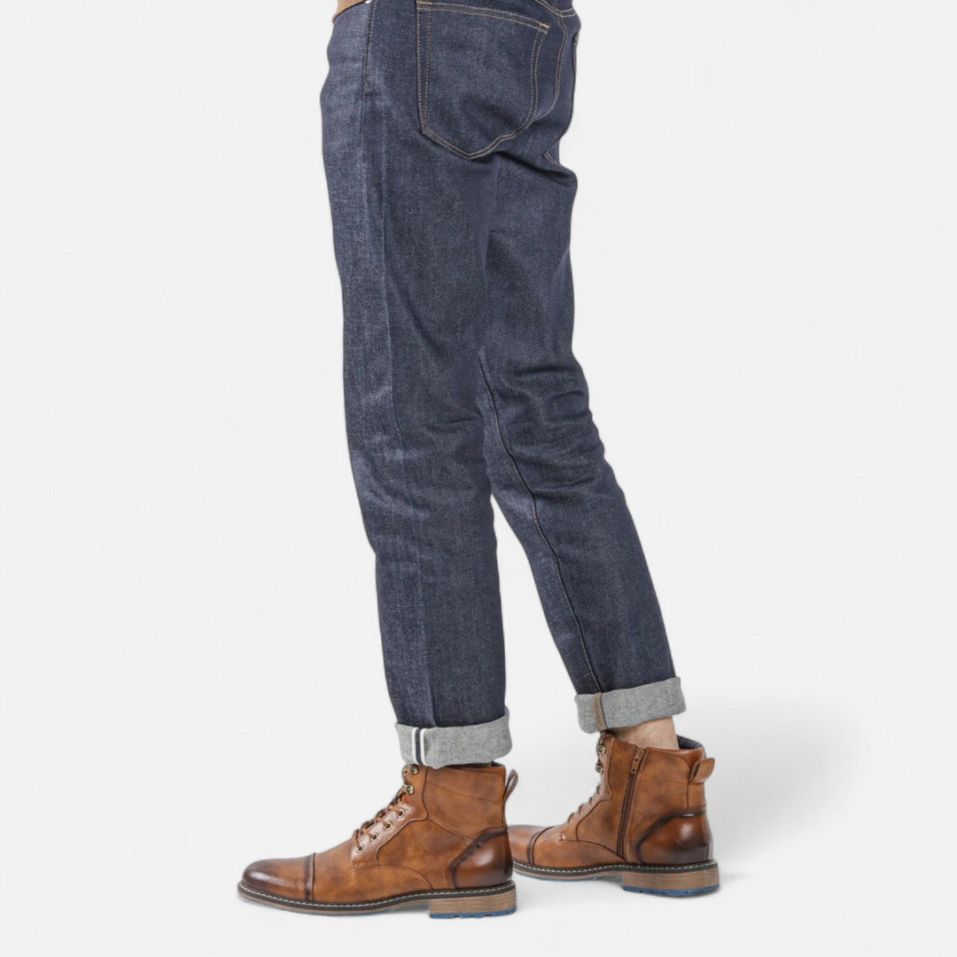 Botas de cuero ligeras para hombre de primavera