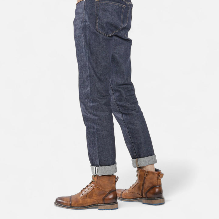 Botas de cuero ligeras para hombre de primavera