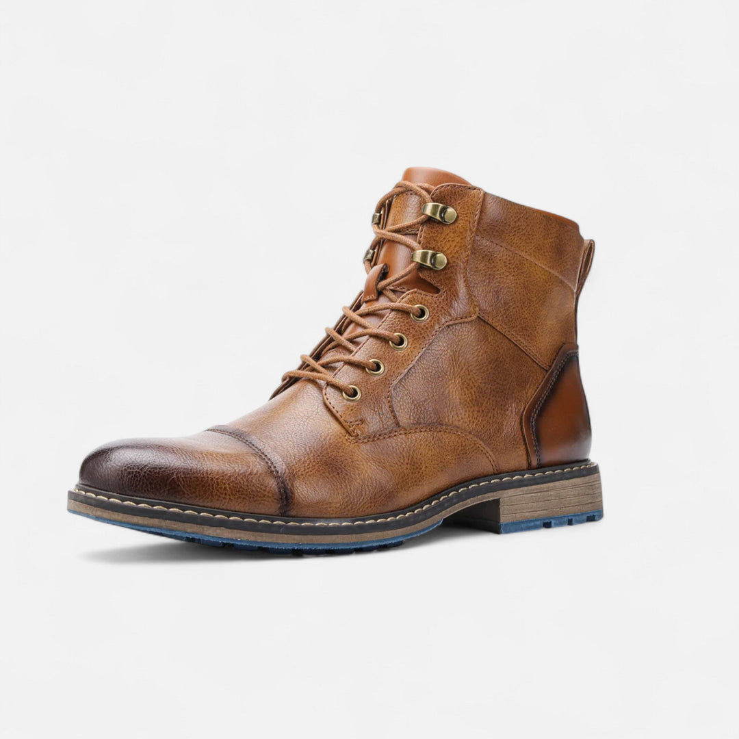 Botas de cuero ligeras para hombre de primavera