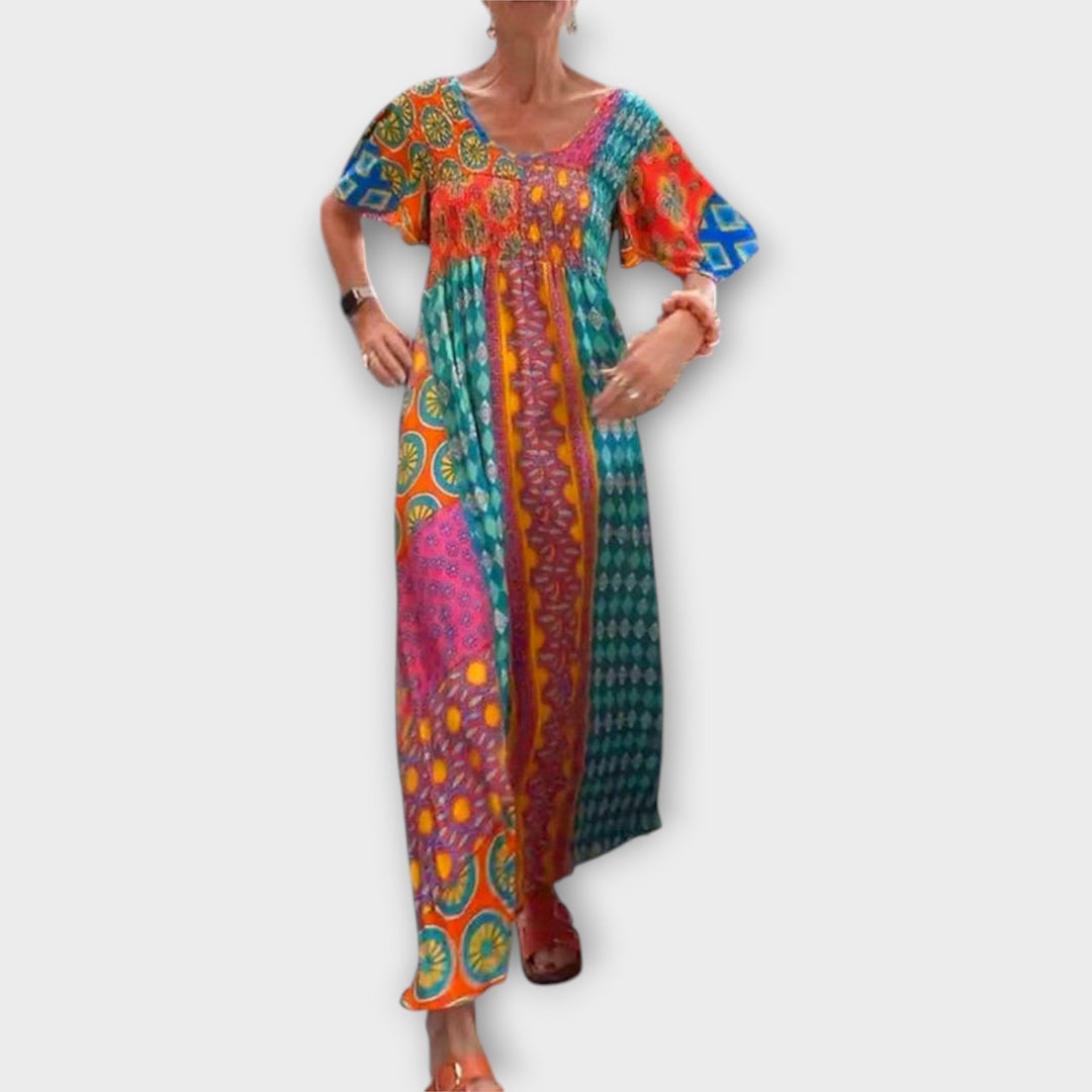 Żywa sukienka boho