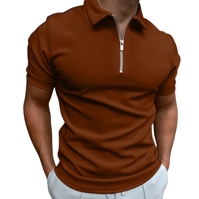 Modern Half-Zip Polo – Men