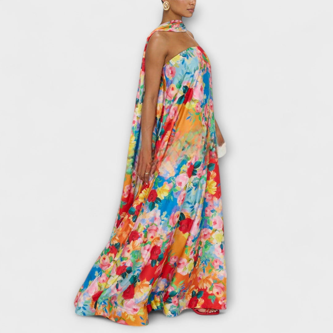 Off-Shoulder Floral Maxi Dress