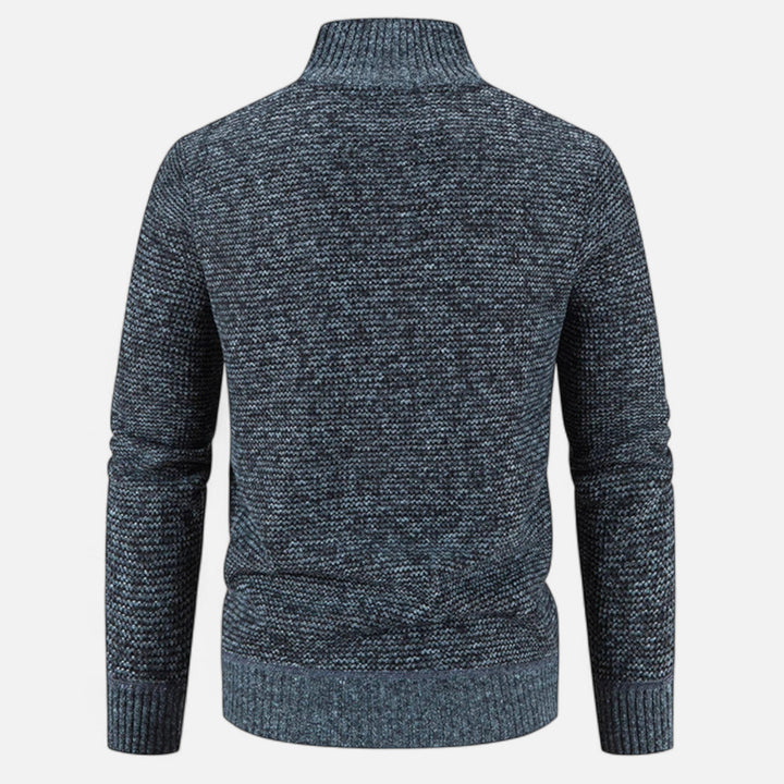 Veste pour homme en polaire à col montant et patchwork