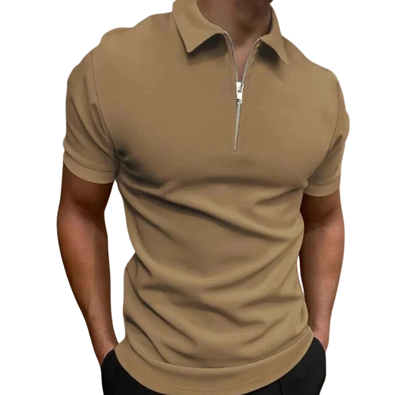 Modern Half-Zip Polo – Men