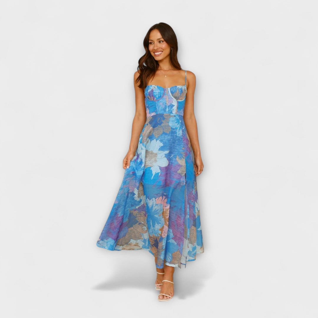 Vestido con Tirantes y Estampado Floral para Mujer - Elegante y Atractivo