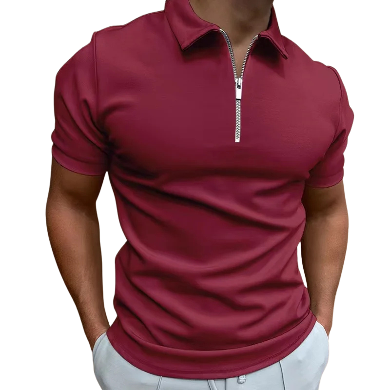 Modern Half-Zip Polo – Men