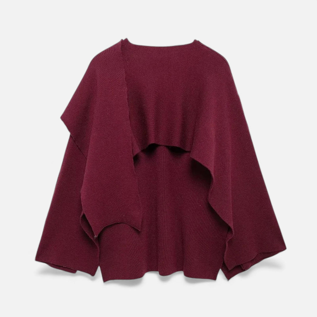 Dame Elegant Uldfølelse Poncho Cardigan