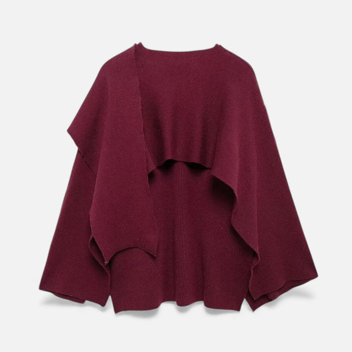 Dame Elegant Uldfølelse Poncho Cardigan