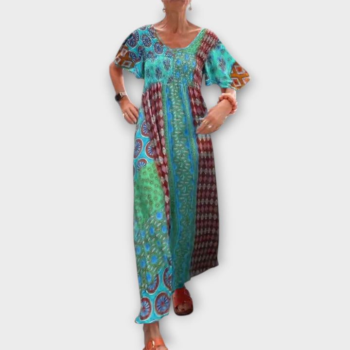 Żywa sukienka boho