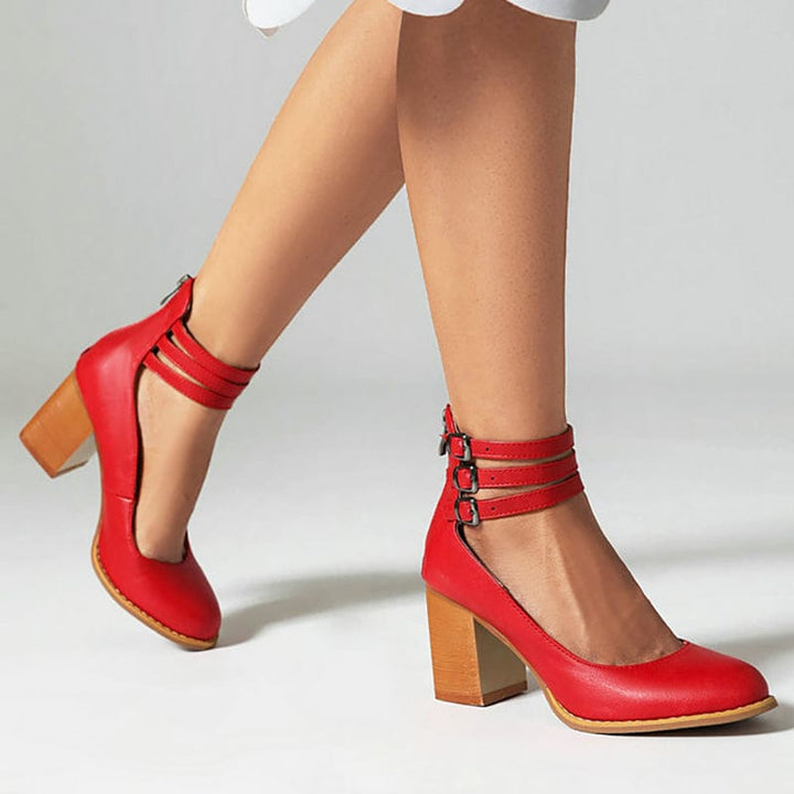 Sandali con tacco a tripla fascia da donna